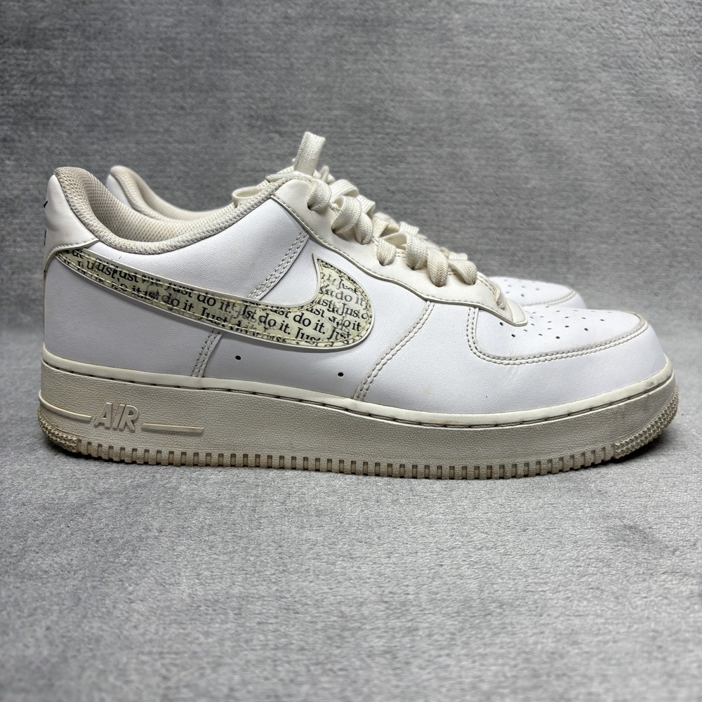Nike Air Force 1 Low Just Do It Pack‎ White Mens Size 10 BQ5361-100